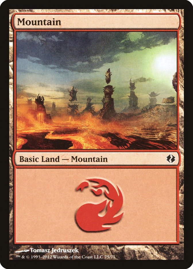 Mountain (75) [Duel Decks: Venser vs. Koth] | Card Merchant Takapuna