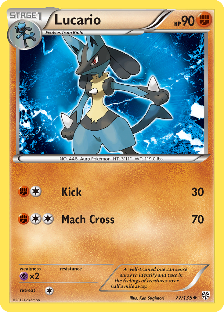 Lucario (77/135) [Black & White: Plasma Storm] | Card Merchant Takapuna