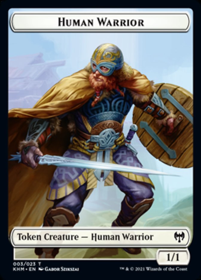 Human Warrior Token [Kaldheim Tokens] | Card Merchant Takapuna