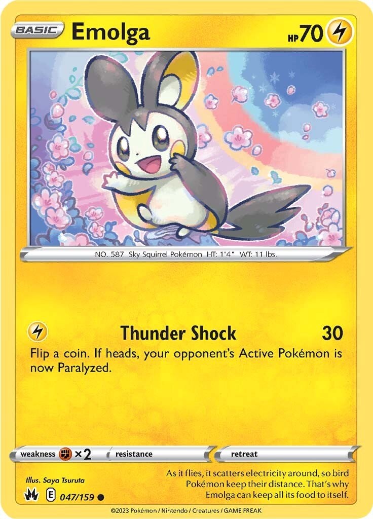 Emolga (047/159) [Sword & Shield: Crown Zenith] | Card Merchant Takapuna