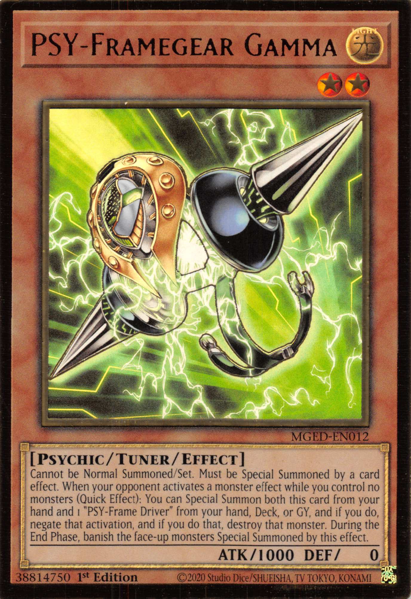 PSY-Framegear Gamma [MGED-EN012] Gold Rare | Card Merchant Takapuna