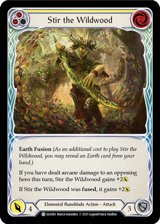 Stir the Wildwood (Yellow) [ELE083] (Tales of Aria)  1st Edition Normal | Card Merchant Takapuna