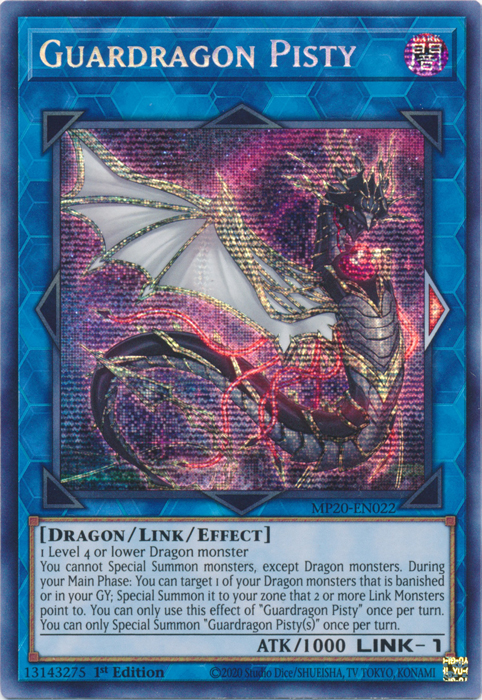 Guardragon Pisty [MP20-EN022] Prismatic Secret Rare | Card Merchant Takapuna