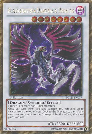 Blackfeather Darkrage Dragon [PGLD-EN017] Gold Secret Rare | Card Merchant Takapuna