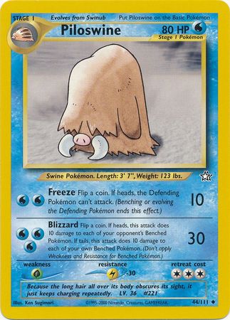 Piloswine (44/111) [Neo Genesis Unlimited] | Card Merchant Takapuna