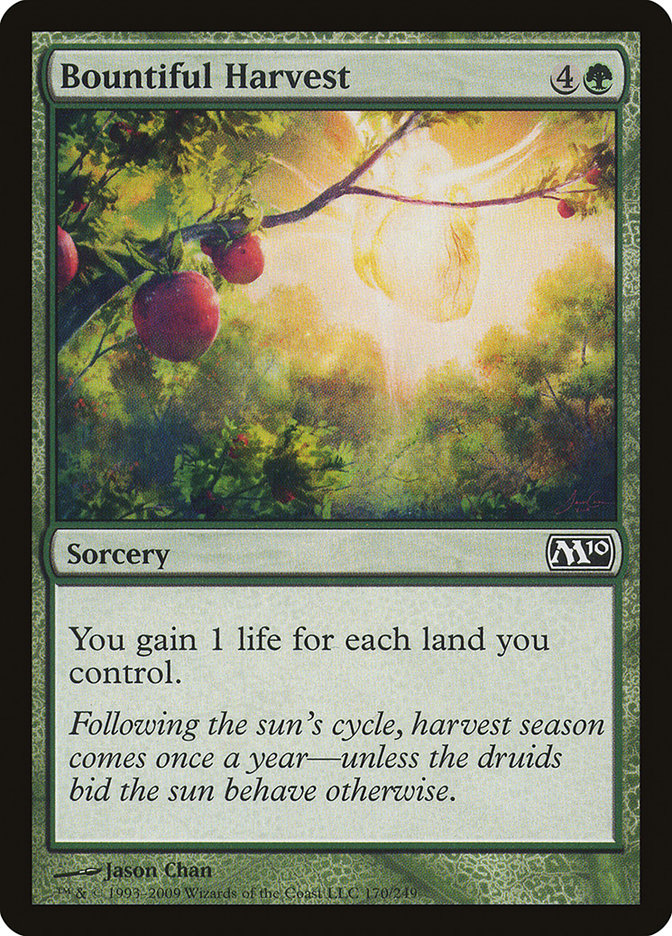 Bountiful Harvest [Magic 2010] | Card Merchant Takapuna