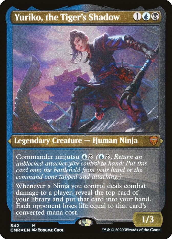 Yuriko, the Tiger's Shadow (Etched) [Commander Legends] | Card Merchant Takapuna