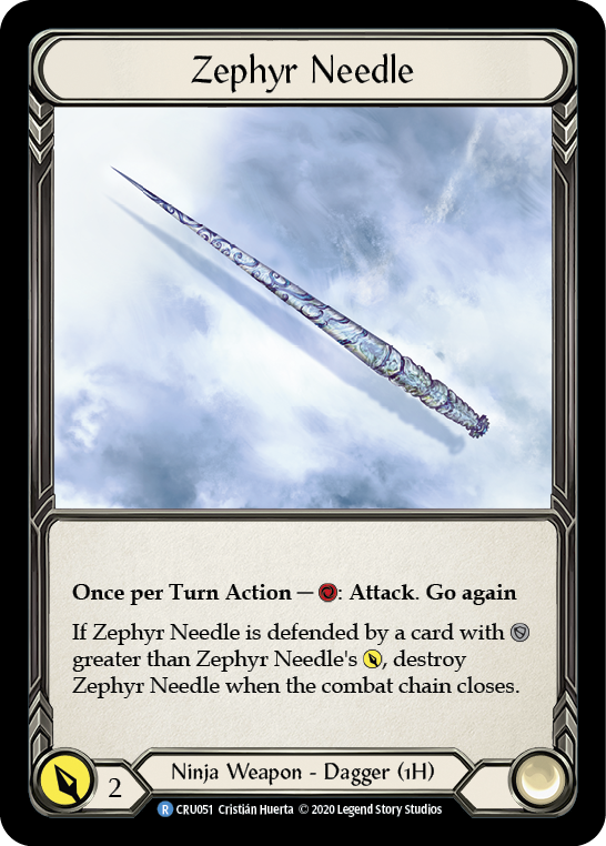 Zephyr Needle [CRU051] (Crucible of War)  1st Edition Normal | Card Merchant Takapuna