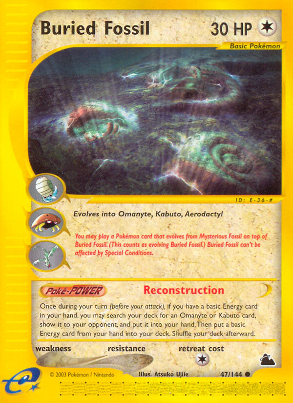 Buried Fossil (47/144) [Skyridge] | Card Merchant Takapuna