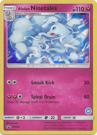 Alolan Ninetales (SM128) (Deck Exclusive #30) [Sun & Moon: Trainer Kit - Alolan Ninetales] | Card Merchant Takapuna