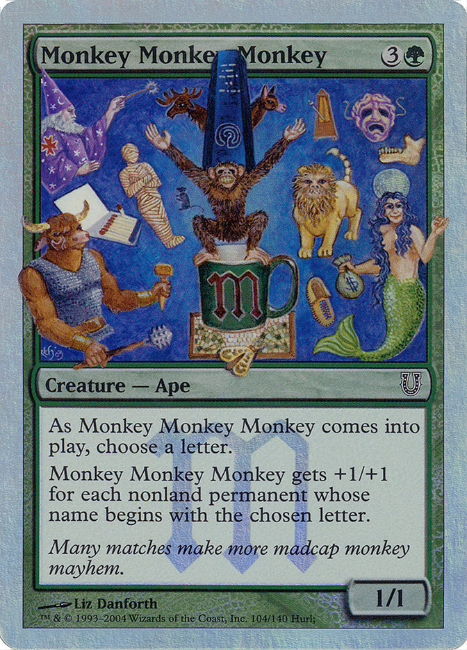 Monkey Monkey Monkey (Alternate Foil) [Unhinged] | Card Merchant Takapuna