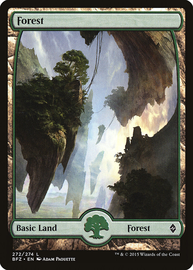 Forest (272) (Full Art) [Battle for Zendikar] | Card Merchant Takapuna