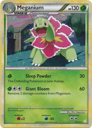 Meganium (26/123) (Cracked Ice Holo) [HeartGold & SoulSilver: Base Set] | Card Merchant Takapuna