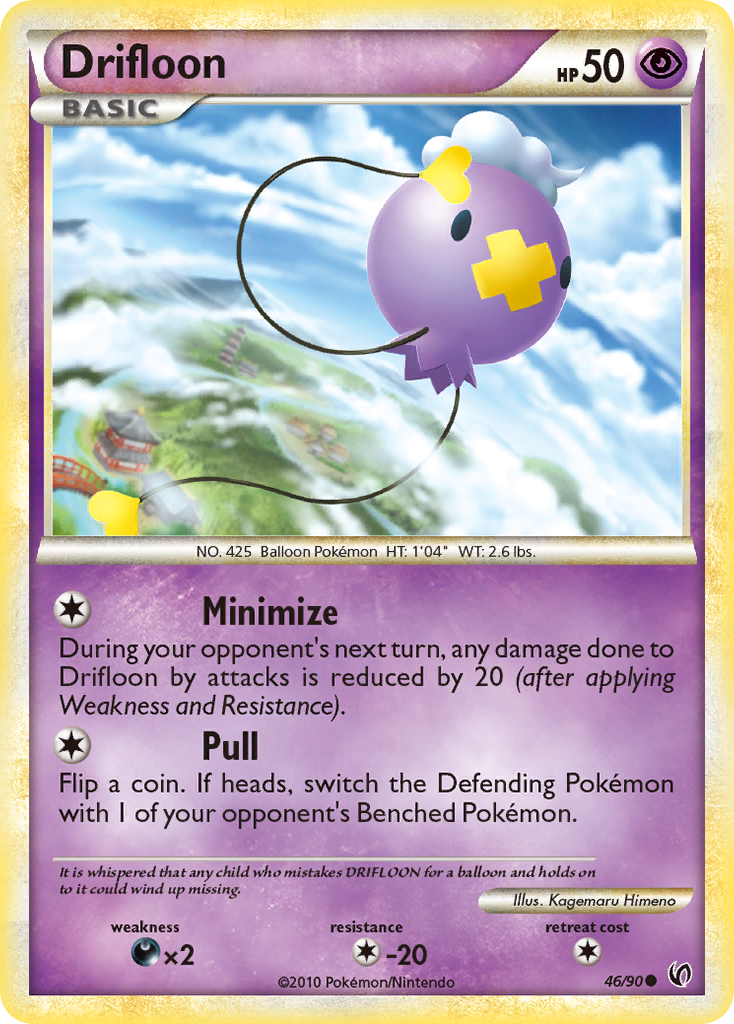 Drifloon (46/90) [HeartGold & SoulSilver: Undaunted] | Card Merchant Takapuna