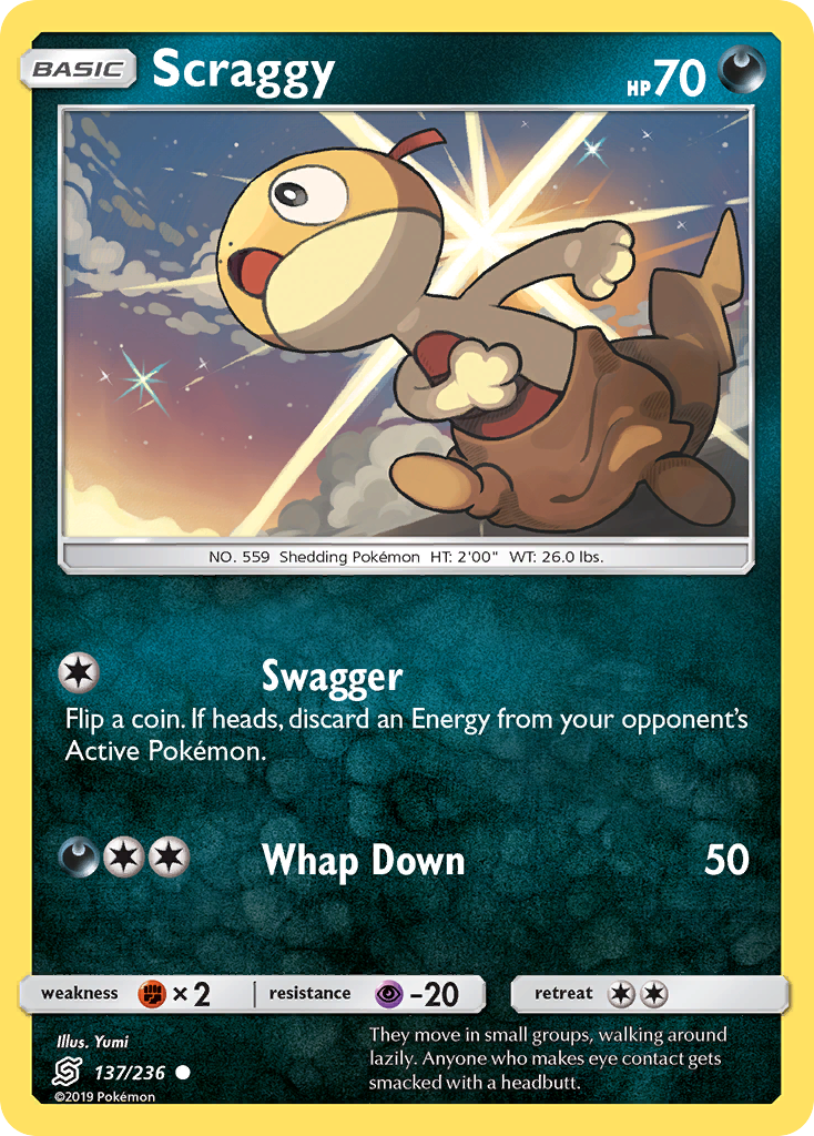 Scraggy (137/236) [Sun & Moon: Unified Minds] | Card Merchant Takapuna