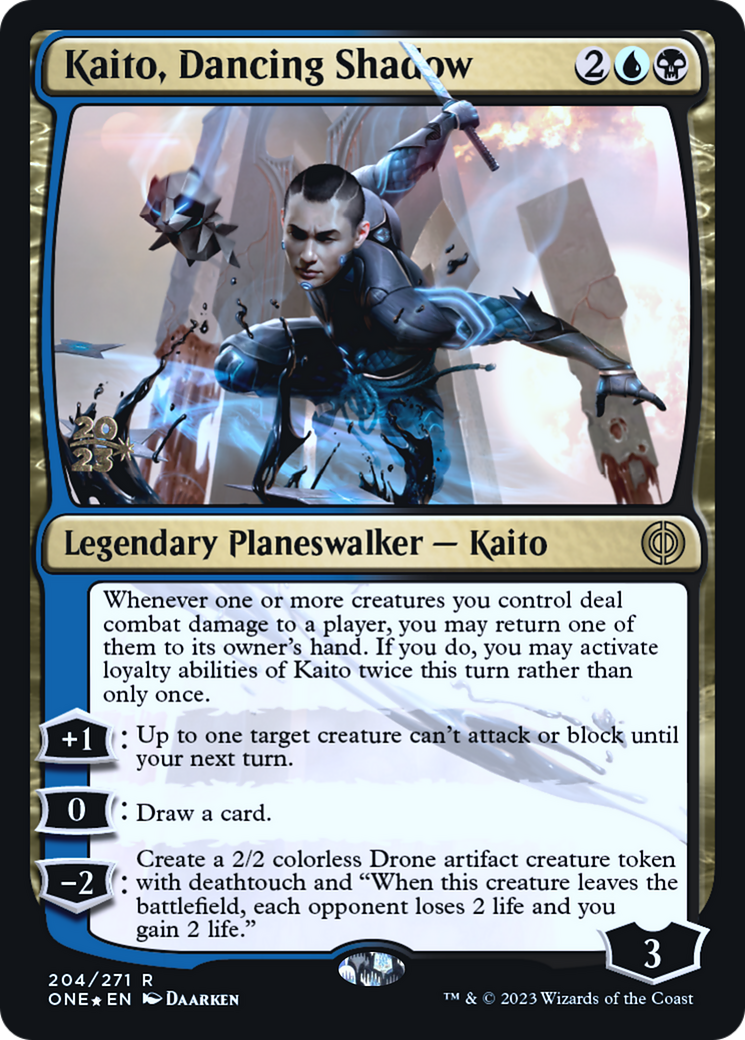 Kaito, Dancing Shadow [Phyrexia: All Will Be One Prerelease Promos] | Card Merchant Takapuna