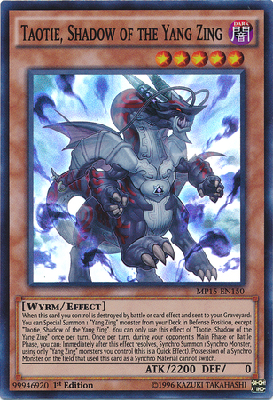 Taotie, Shadow of the Yang Zing [MP15-EN150] Super Rare | Card Merchant Takapuna