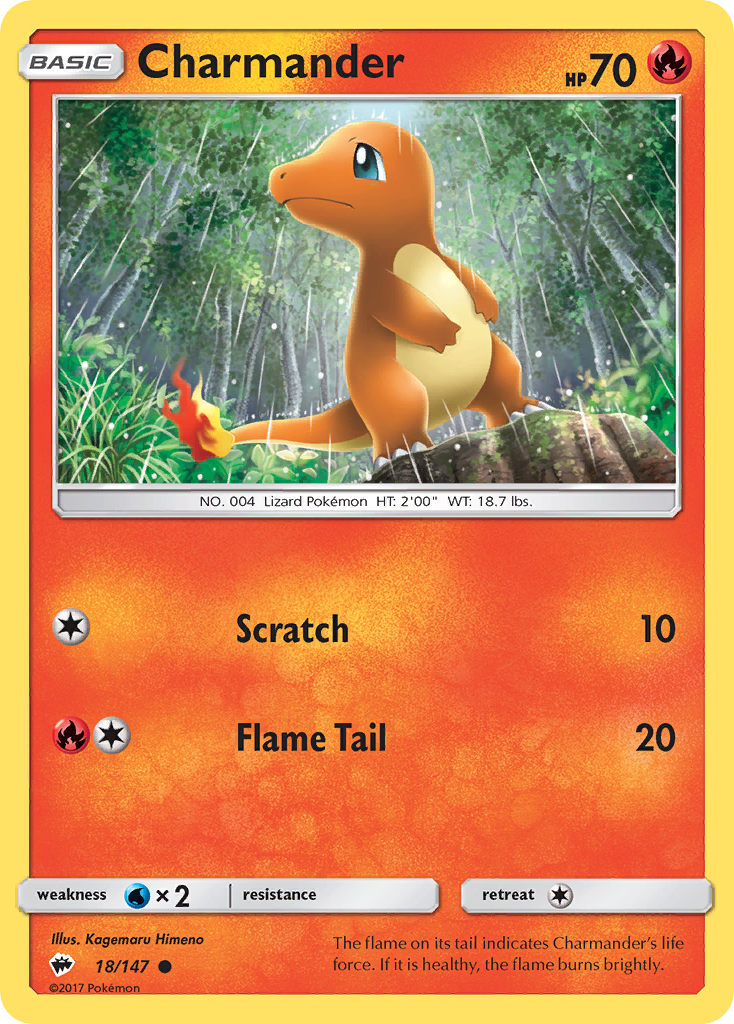 Charmander (18/147) [Sun & Moon: Burning Shadows] | Card Merchant Takapuna