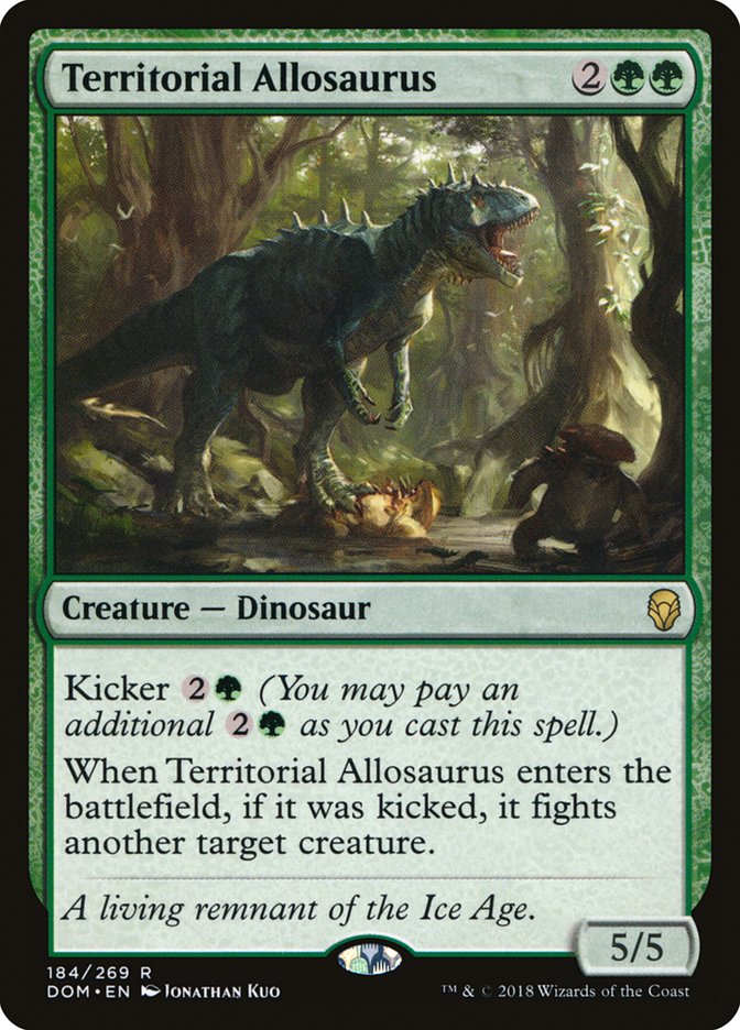 Territorial Allosaurus [Dominaria] | Card Merchant Takapuna