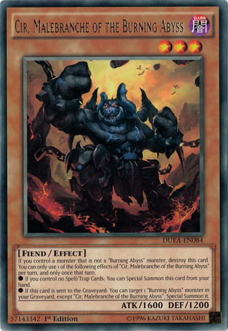 Cir, Malebranche of the Burning Abyss [DUEA-EN084] Rare | Card Merchant Takapuna