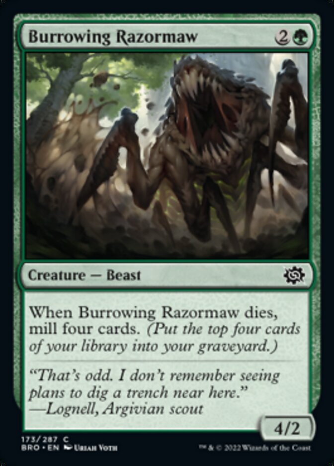 Burrowing Razormaw [The Brothers' War] | Card Merchant Takapuna