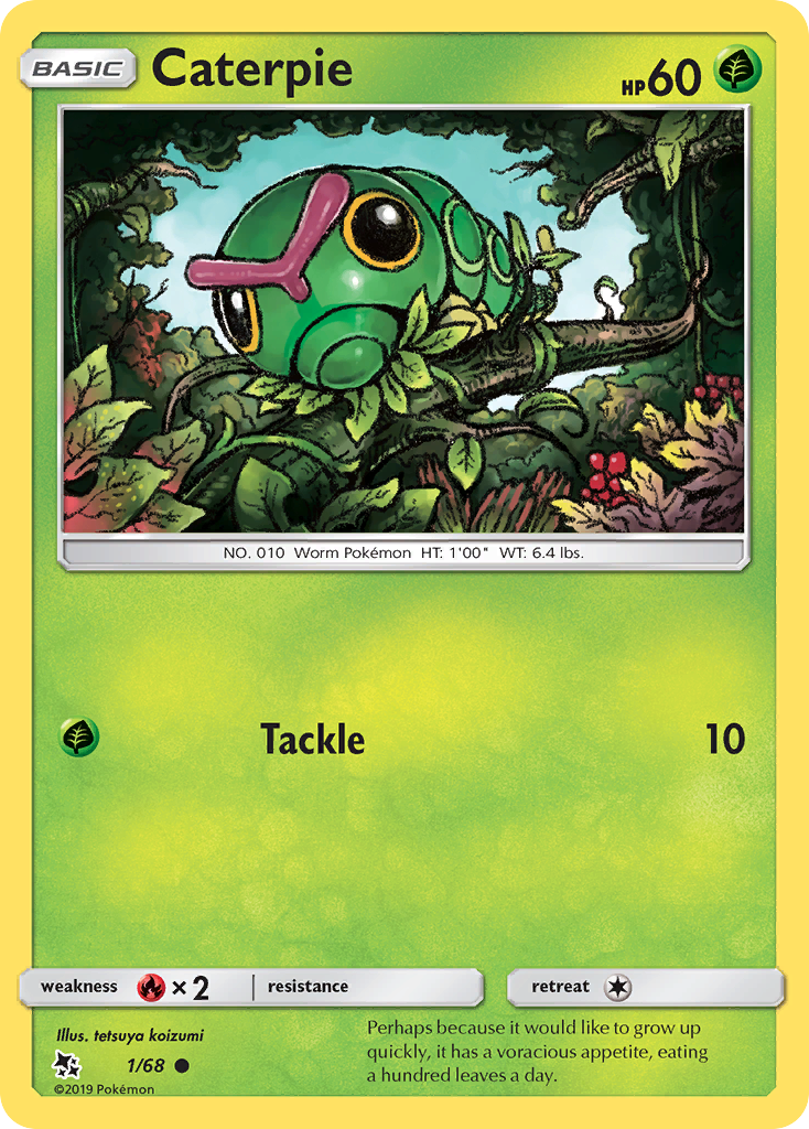 Caterpie (1/68) [Sun & Moon: Hidden Fates] | Card Merchant Takapuna