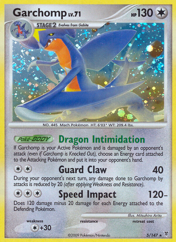 Garchomp (5/147) (Cracked Ice Holo) (Theme Deck Exclusive) [Platinum: Supreme Victors] | Card Merchant Takapuna