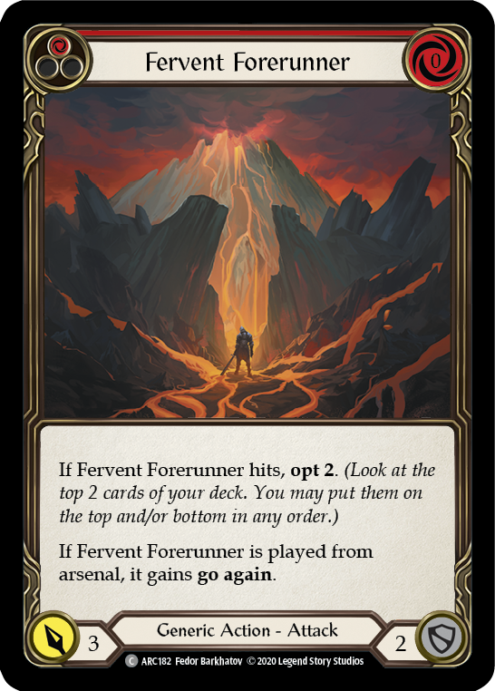 Fervent Forerunner (Red) [U-ARC182] (Arcane Rising Unlimited)  Unlimited Rainbow Foil | Card Merchant Takapuna