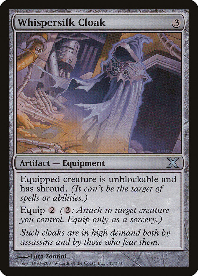 Whispersilk Cloak [Tenth Edition] | Card Merchant Takapuna