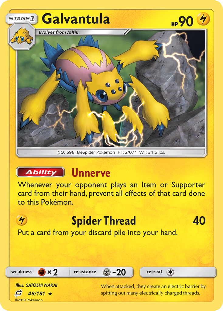 Galvantula (48/181) [Sun & Moon: Team Up] | Card Merchant Takapuna