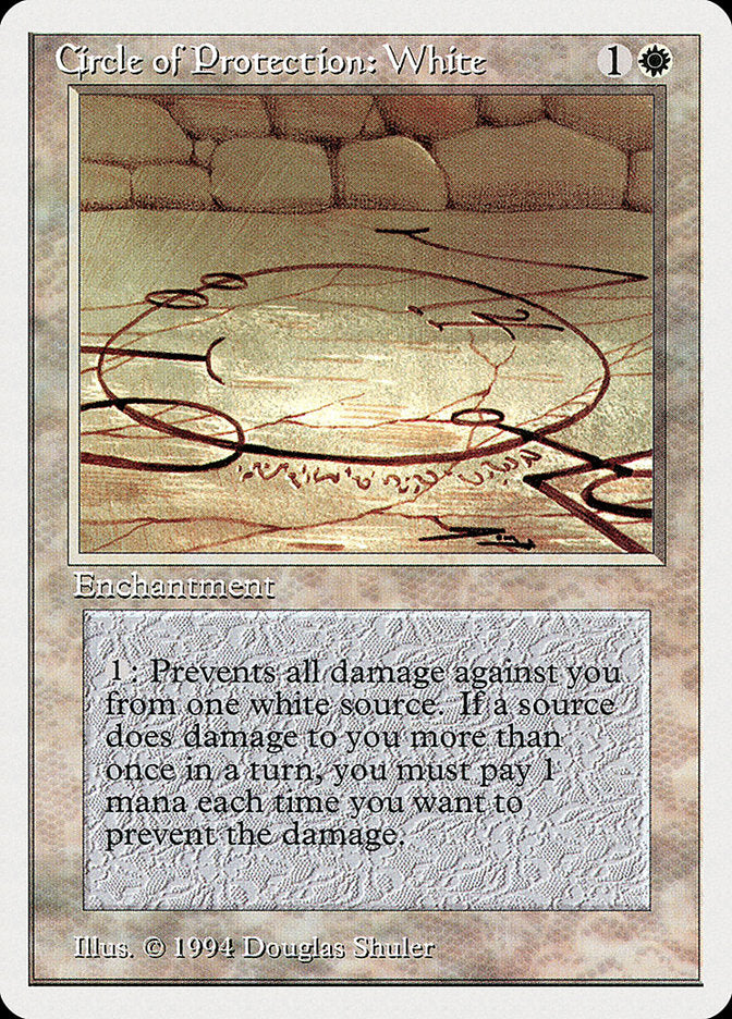 Circle of Protection: White [Summer Magic / Edgar] | Card Merchant Takapuna