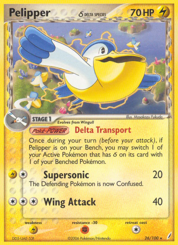 Pelipper(26/100) (Delta Species) [EX: Crystal Guardians] | Card Merchant Takapuna