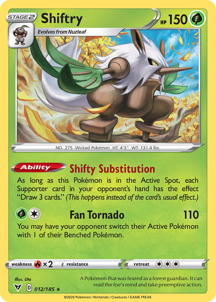 Shiftry (012/185) [Sword & Shield: Vivid Voltage] | Card Merchant Takapuna