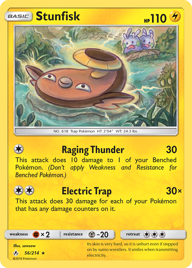 Stunfisk (56/214) [Sun & Moon: Unbroken Bonds] | Card Merchant Takapuna