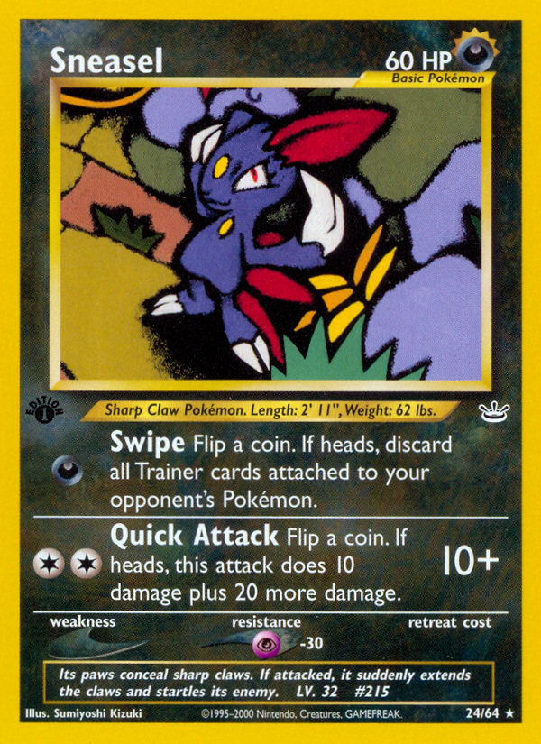 Sneasel (24/64) [Neo Revelation 1st Edition] | Card Merchant Takapuna