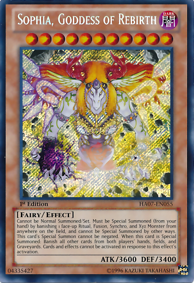 Sophia, Goddess of Rebirth [HA07-EN055] Secret Rare | Card Merchant Takapuna