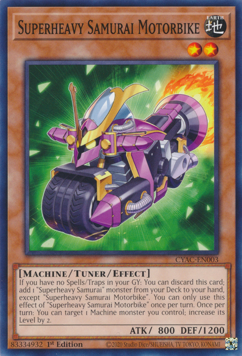 Superheavy Samurai Motorbike [CYAC-EN003] Common | Card Merchant Takapuna