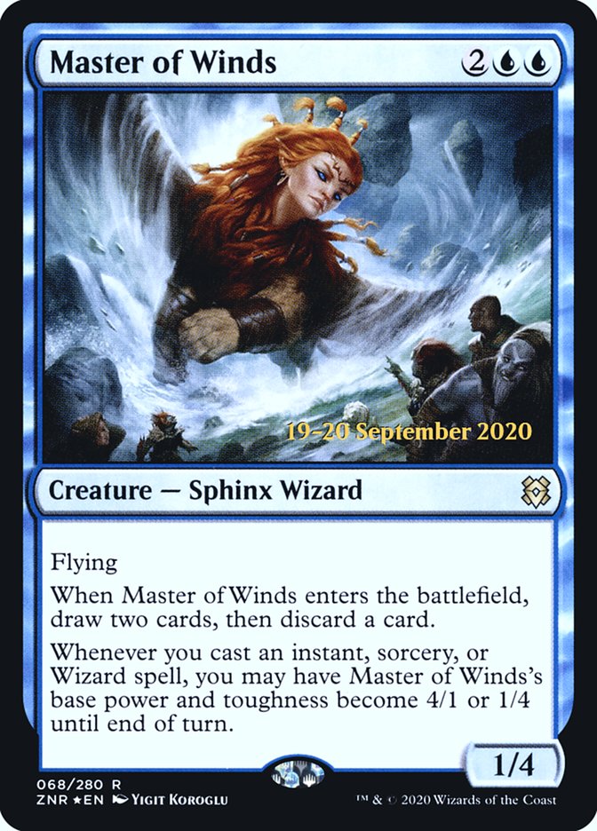 Master of Winds [Zendikar Rising Prerelease Promos] | Card Merchant Takapuna