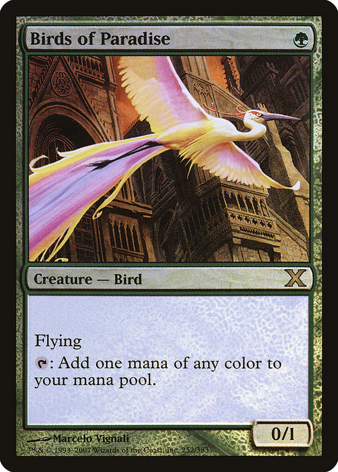 Birds of Paradise (Premium Foil) [Tenth Edition] | Card Merchant Takapuna