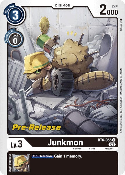 Junkmon [BT6-055] [Double Diamond Pre-Release Cards] | Card Merchant Takapuna