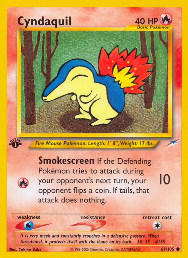 Cyndaquil (61/105) [Neo Destiny 1st Edition] | Card Merchant Takapuna