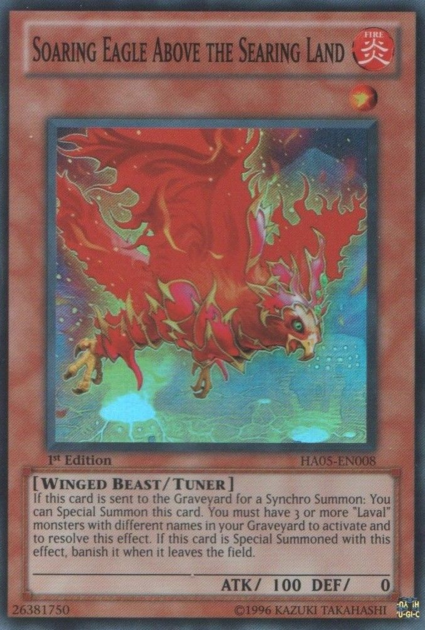 Soaring Eagle Above the Searing Land [HA05-EN008] Super Rare | Card Merchant Takapuna