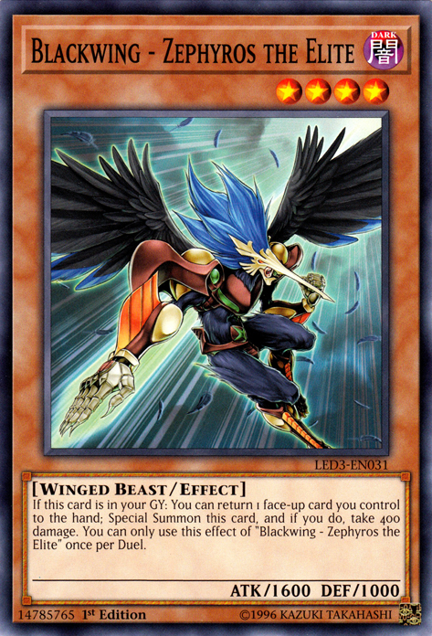 Blackwing - Zephyros the Elite [LED3-EN031] Common | Card Merchant Takapuna