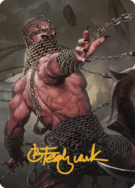 Chain Devil Art Card (Gold-Stamped Signature) [Commander Legends: Battle for Baldur's Gate Art Series] | Card Merchant Takapuna