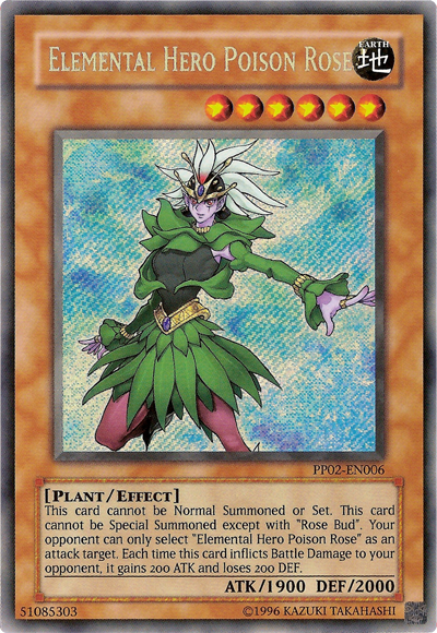 Elemental Hero Poison Rose [PP02-EN006] Secret Rare | Card Merchant Takapuna