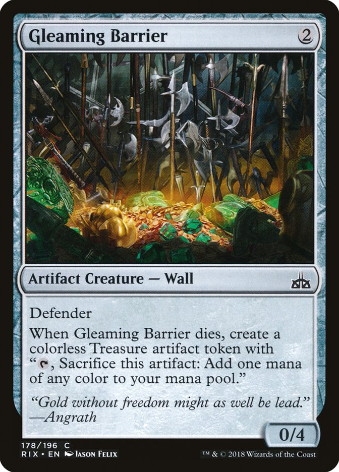 Gleaming Barrier [Rivals of Ixalan] | Card Merchant Takapuna