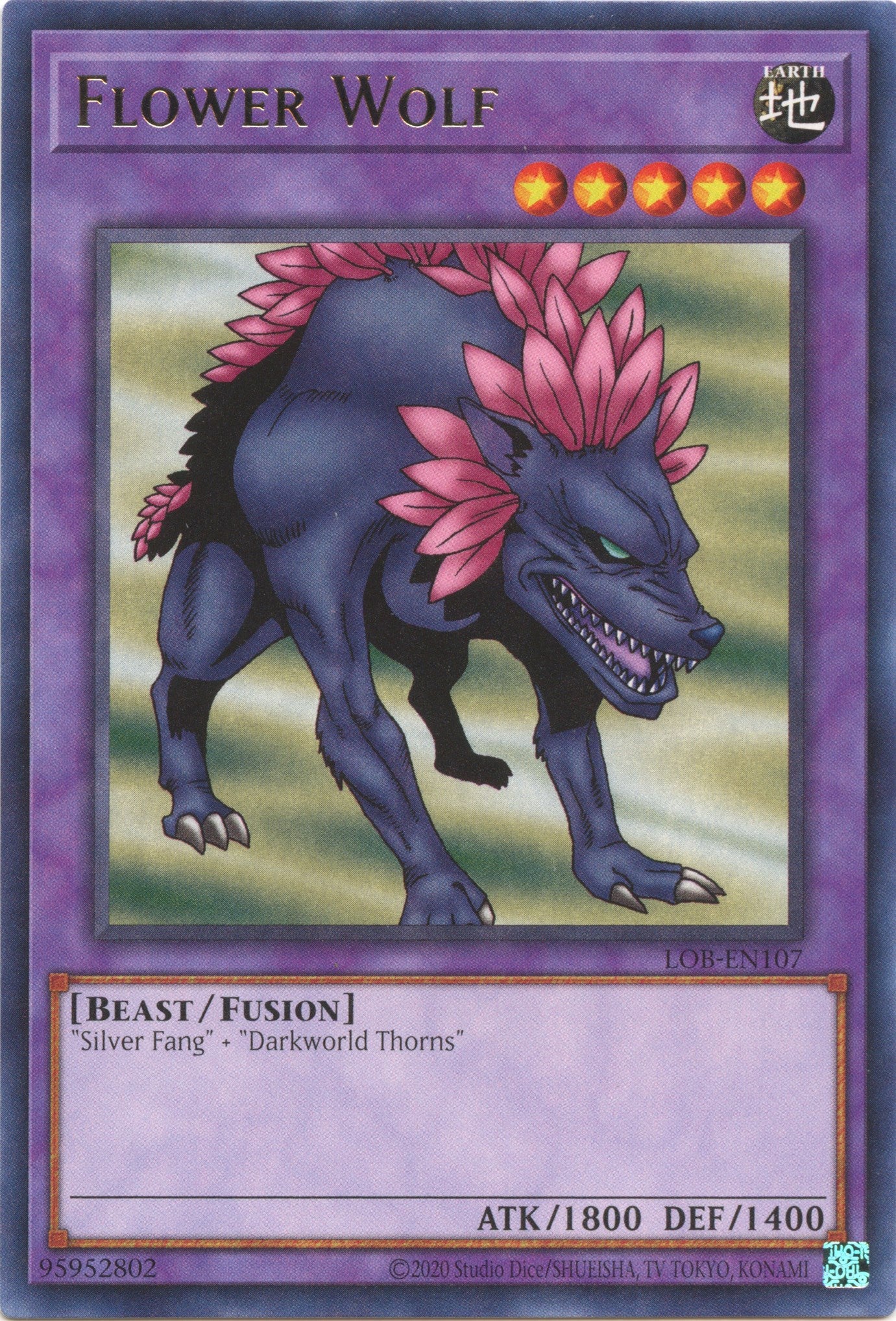 Flower Wolf (25th Anniversary) [LOB-EN107] Rare | Card Merchant Takapuna