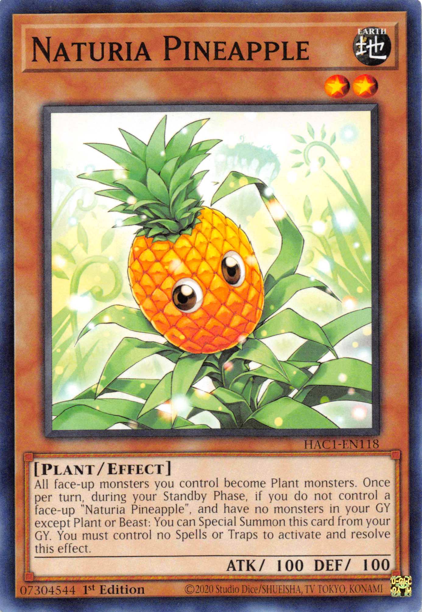 Naturia Pineapple [HAC1-EN118] Common | Card Merchant Takapuna