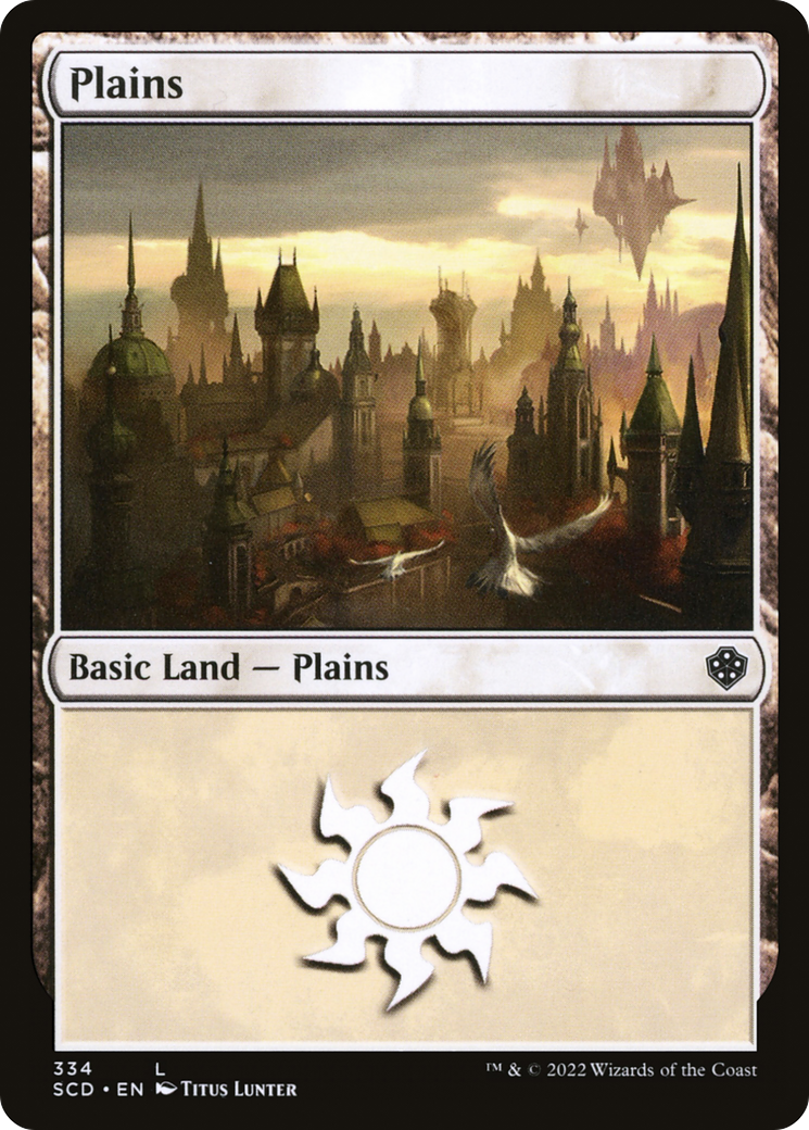 Plains (334) [Starter Commander Decks] | Card Merchant Takapuna