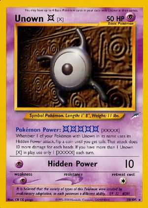 Unown [X] (30/105) [Neo Destiny Unlimited] | Card Merchant Takapuna